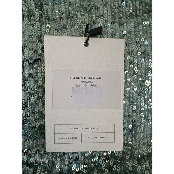 NWT Nookie Lovers Nothing Maxi Sequin Gown Mint M - Picture 9 of 16